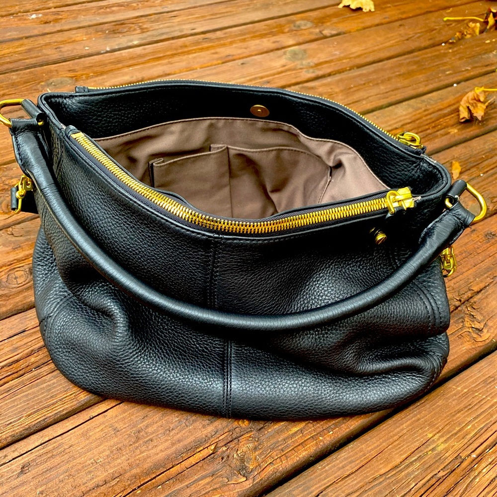 J Crew NWOT genuine Leather large Hobo bag